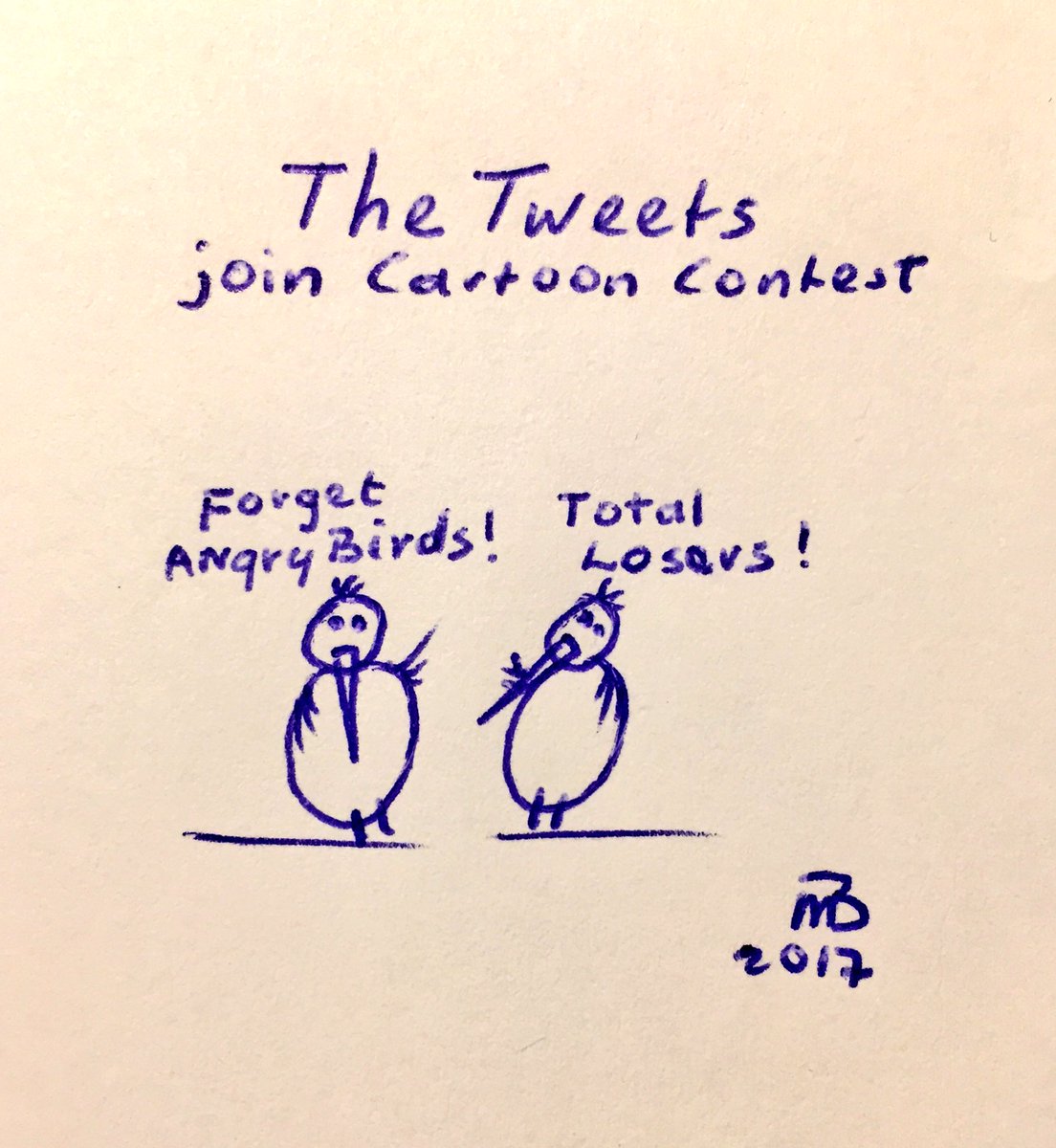 The Tweets join cartoon contest.